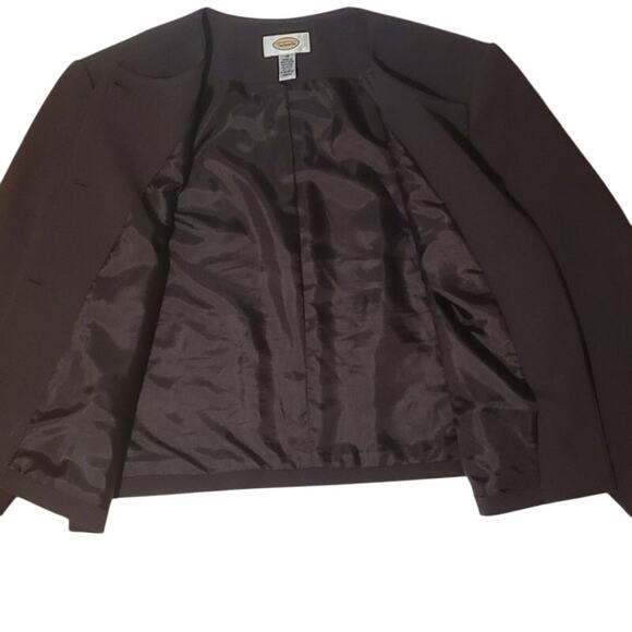 Vintage Talbots Blazer Women Chocolate Brown -Size 18 - Picture 2 of 5